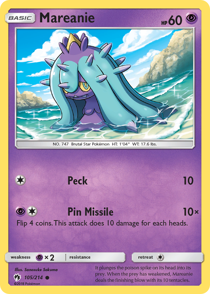 Mareanie (105/214) [Sun & Moon: Lost Thunder] | Anubis Games and Hobby