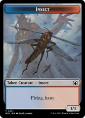 Soldier // Insect Double-Sided Token [March of the Machine Commander Tokens] | Anubis Games and Hobby