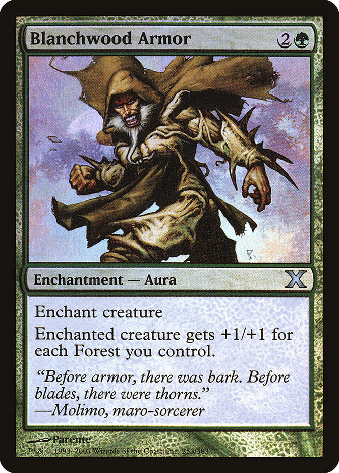Blanchwood Armor (Premium Foil) [Tenth Edition] | Anubis Games and Hobby