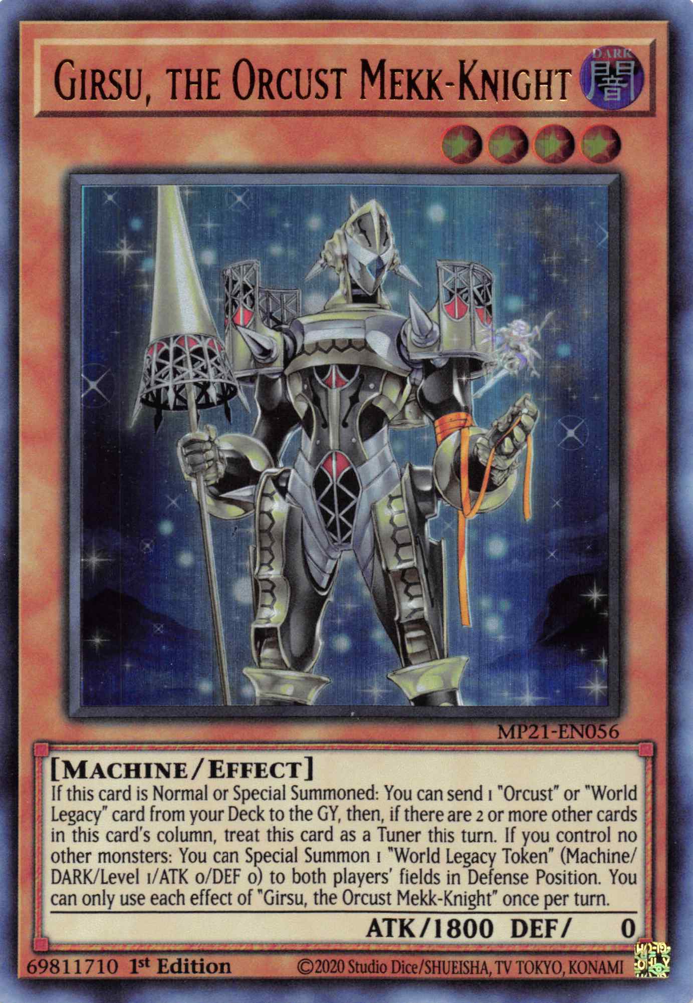 Girsu, the Orcust Mekk-Knight [MP21-EN056] Ultra Rare | Anubis Games and Hobby