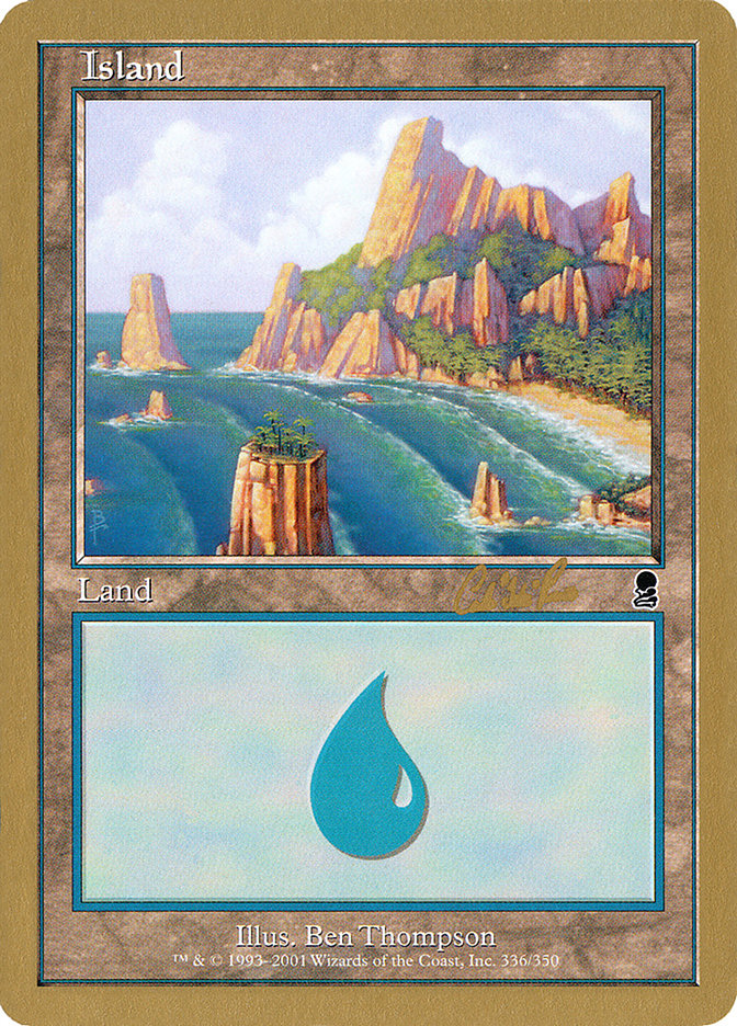 Island (cr336) (Carlos Romao) [World Championship Decks 2002] | Anubis Games and Hobby