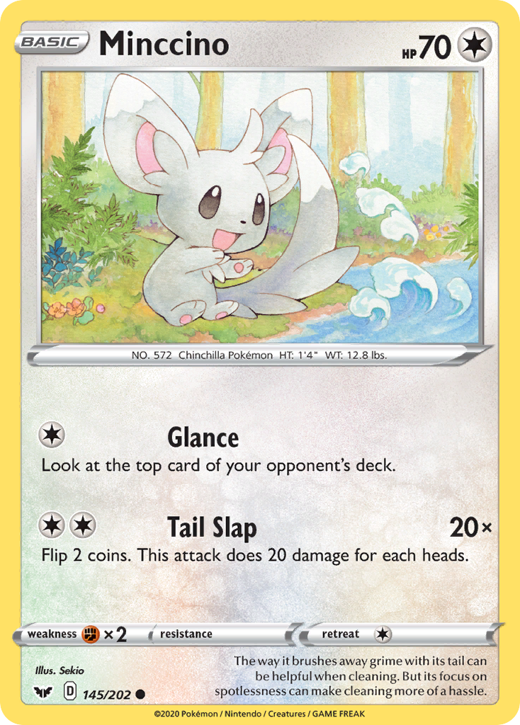 Minccino (145/202) [Sword & Shield: Base Set] | Anubis Games and Hobby