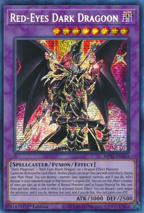 Red-Eyes Dark Dragoon [MP22-EN264] Prismatic Secret Rare | Anubis Games and Hobby