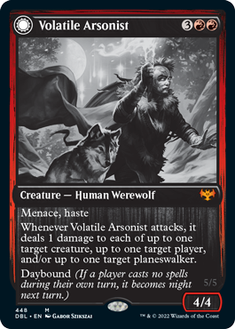 Volatile Arsonist // Dire-Strain Anarchist [Innistrad: Double Feature] | Anubis Games and Hobby