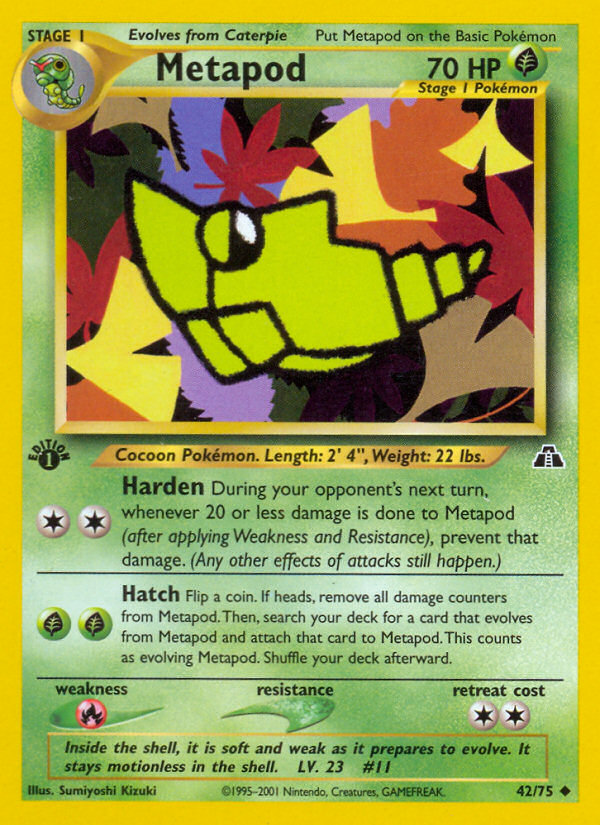 Metapod (42/75) [Neo Discovery 1st Edition] | Anubis Games and Hobby