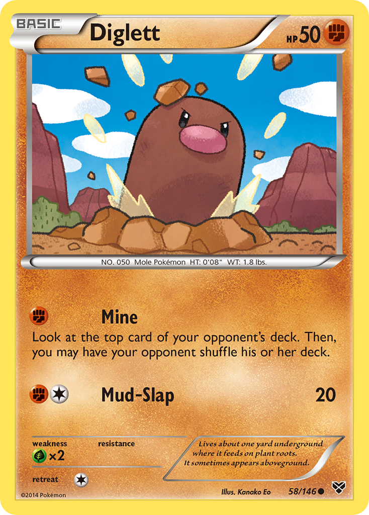 Diglett (58/146) [XY: Base Set] | Anubis Games and Hobby