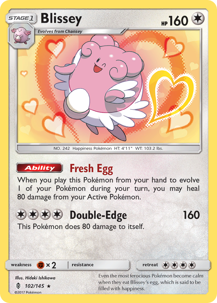 Blissey (102/145) [Sun & Moon: Guardians Rising] | Anubis Games and Hobby
