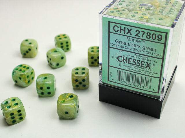 Marble Green/Dark Green 12mm | Anubis Games and Hobby