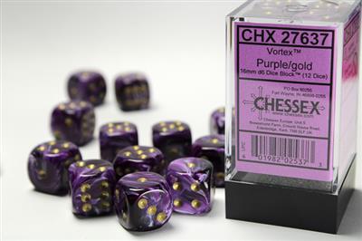 Vortex Purple/Gold 16mm | Anubis Games and Hobby