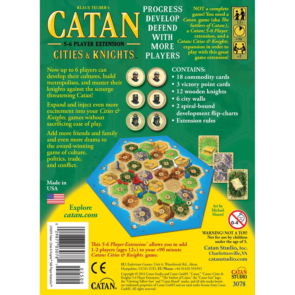 Catan Extension: Cities & Knights 5-6 (5th Ed.) | Anubis Games and Hobby