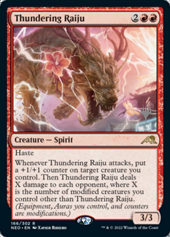 Thundering Raiju (Promo Pack) [Kamigawa: Neon Dynasty Promos] | Anubis Games and Hobby