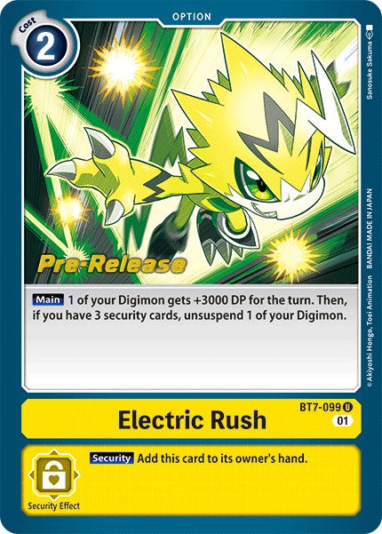 Electric Rush [BT7-099] [Next Adventure Pre-Release Cards] | Anubis Games and Hobby