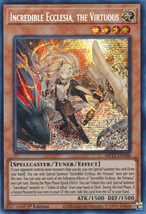 Incredible Ecclesia, the Virtuous [MP22-EN188] Prismatic Secret Rare | Anubis Games and Hobby