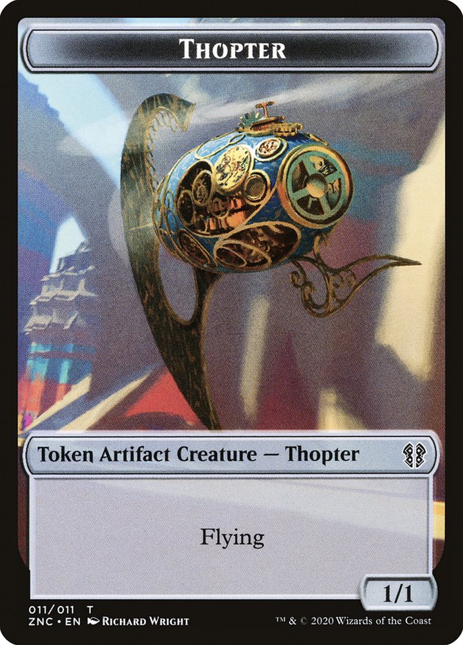 Faerie Rogue // Thopter Double-Sided Token [Zendikar Rising Commander Tokens] | Anubis Games and Hobby