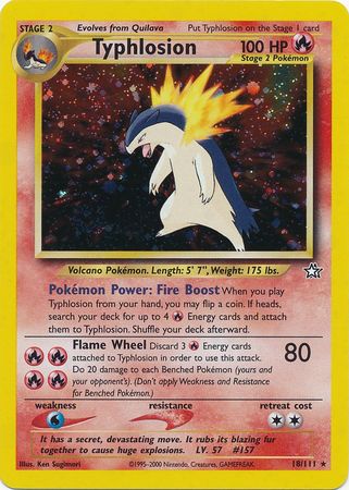 Typhlosion (18/111) [Neo Genesis Unlimited] | Anubis Games and Hobby