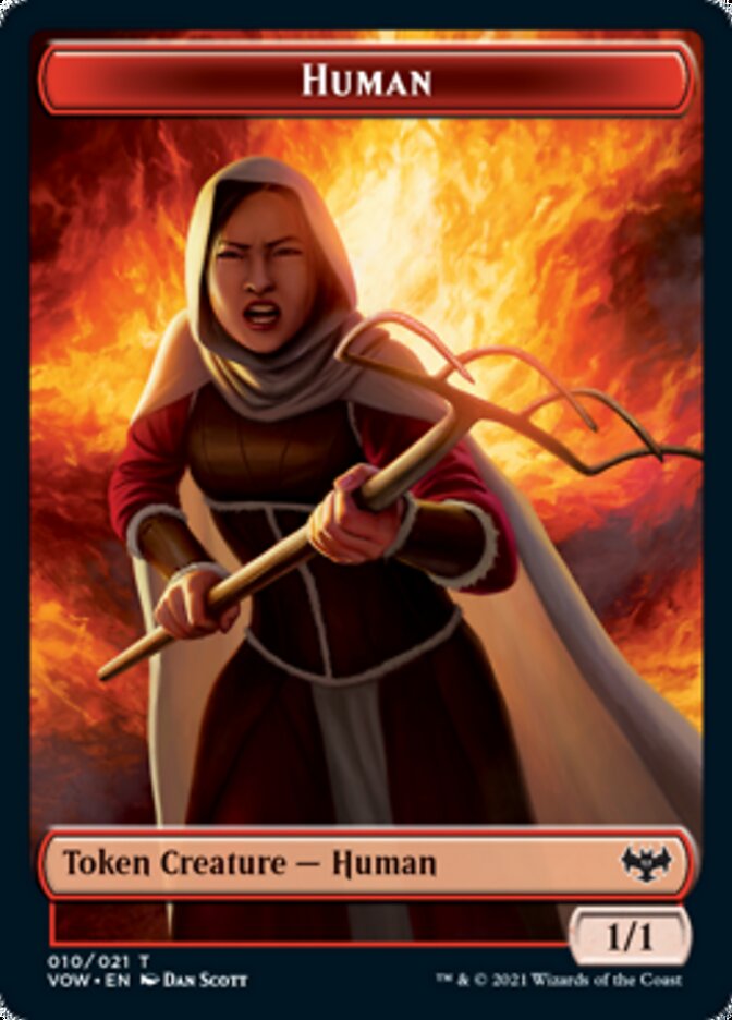Copy // Human (010) Double-Sided Token [Innistrad: Crimson Vow Tokens] | Anubis Games and Hobby