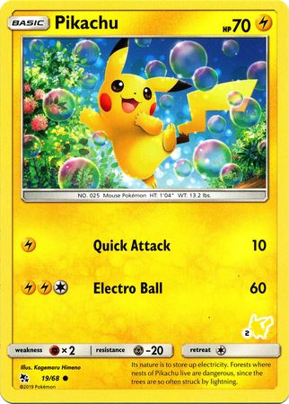 Pikachu (19/68) (Pikachu Stamp #2) [Battle Academy 2020] | Anubis Games and Hobby