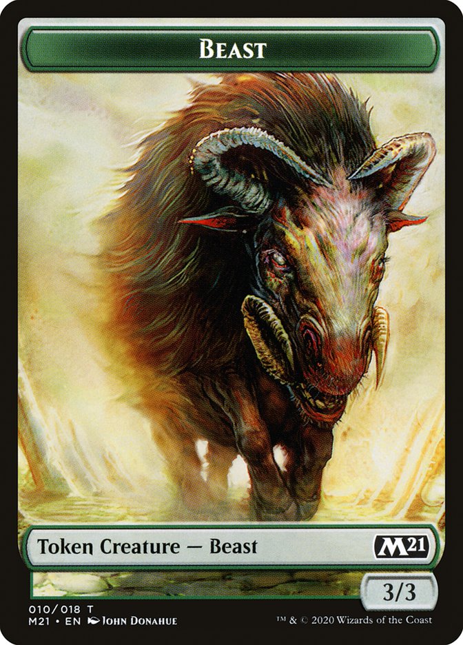 Beast Token [Core Set 2021 Tokens] | Anubis Games and Hobby