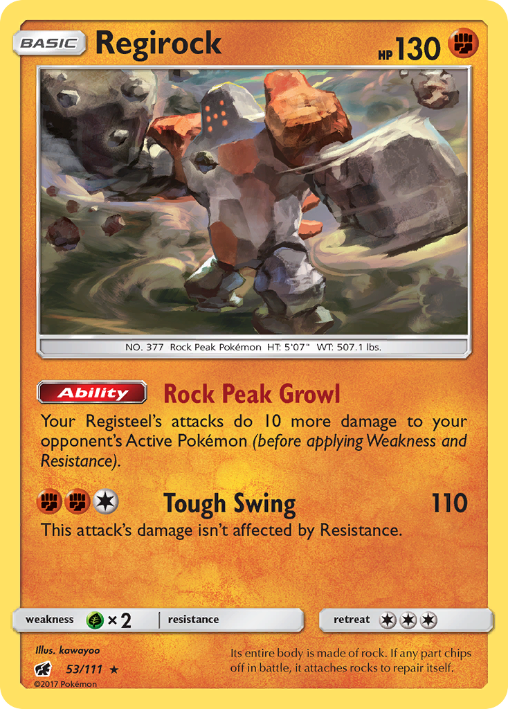 Regirock (53/111) [Sun & Moon: Crimson Invasion] | Anubis Games and Hobby