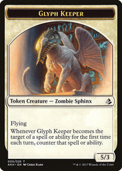 Glyph Keeper // Warrior Double-Sided Token [Amonkhet Tokens] | Anubis Games and Hobby