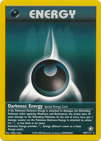 Darkness Energy (104/111) [Neo Genesis Unlimited] | Anubis Games and Hobby