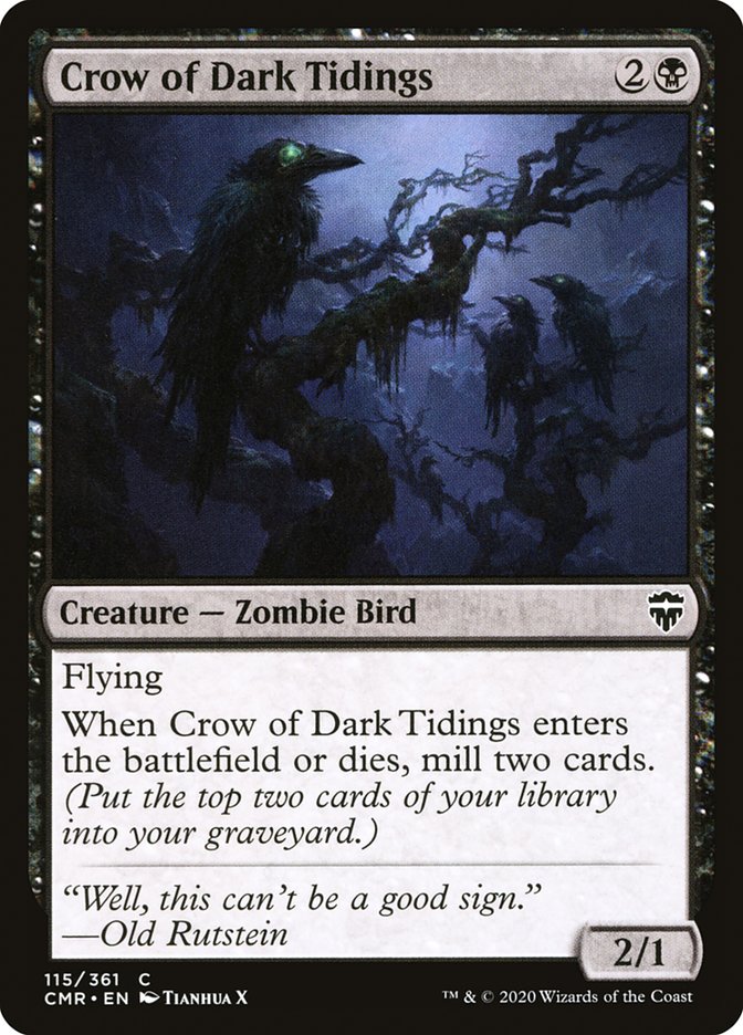 Crow of Dark Tidings [Commander Legends] | Anubis Games and Hobby