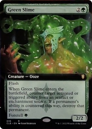 Green Slime (Extended Art) [Commander Legends: Battle for Baldur's Gate] | Anubis Games and Hobby