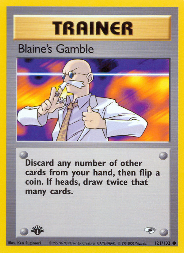 Blaine's Gamble (121/132) [Gym Heroes 1st Edition] | Anubis Games and Hobby