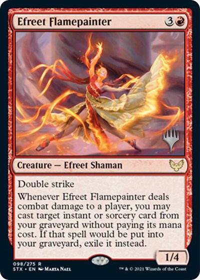 Efreet Flamepainter (Promo Pack) [Strixhaven: School of Mages Promos] | Anubis Games and Hobby