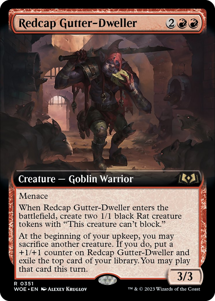 Redcap Gutter-Dweller (Extended Art) [Wilds of Eldraine] | Anubis Games and Hobby