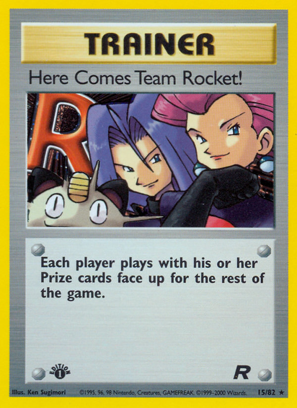 Here Comes Team Rocket! (15/82) [Team Rocket 1st Edition] | Anubis Games and Hobby