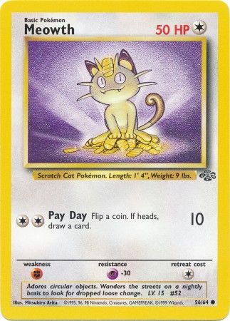 Meowth (56/64) [Jungle Unlimited] | Anubis Games and Hobby