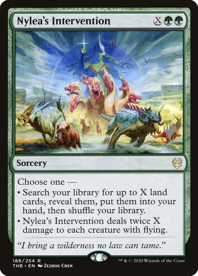 Nylea's Intervention (Promo Pack) [Theros Beyond Death Promos] | Anubis Games and Hobby