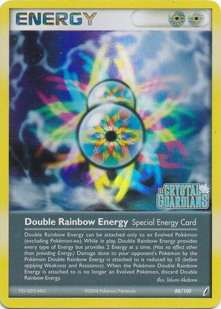 Double Rainbow Energy (88/100) (Stamped) [EX: Crystal Guardians] | Anubis Games and Hobby