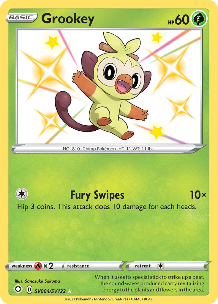 Grookey (SV004/SV122) [Sword & Shield: Shining Fates] | Anubis Games and Hobby