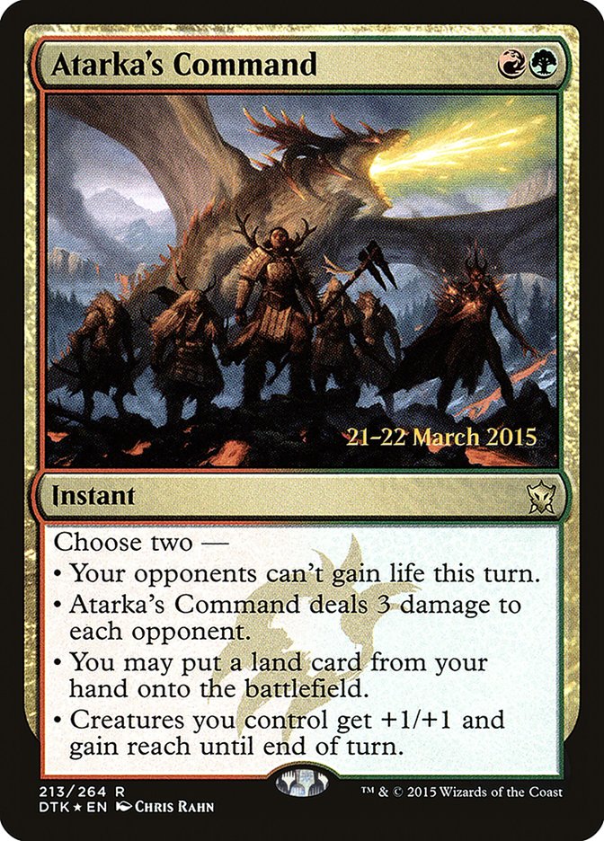 Atarka's Command [Dragons of Tarkir Prerelease Promos] | Anubis Games and Hobby