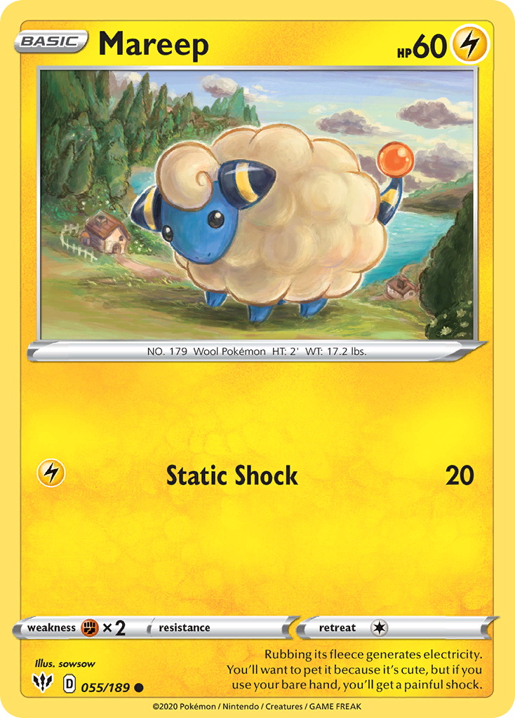 Mareep (055/189) [Sword & Shield: Darkness Ablaze] | Anubis Games and Hobby