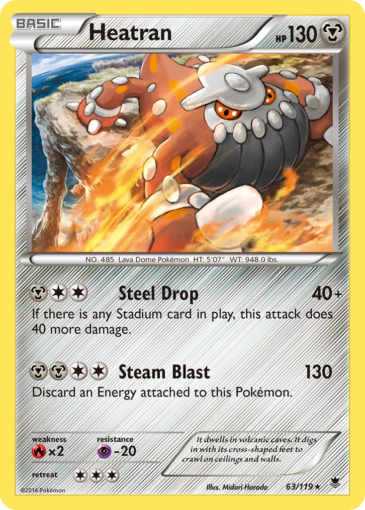 Heatran (63/119) [XY: Phantom Forces] | Anubis Games and Hobby