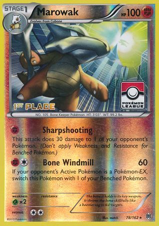 Marowak (78/162) (League Promo 1st Place) [XY: BREAKthrough] | Anubis Games and Hobby