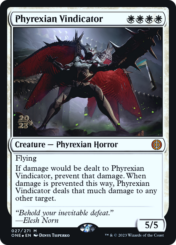 Phyrexian Vindicator [Phyrexia: All Will Be One Prerelease Promos] | Anubis Games and Hobby