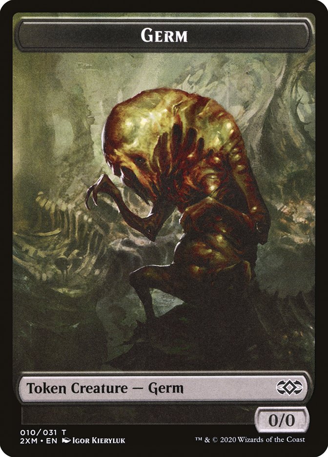 Demon // Germ Double-Sided Token [Double Masters Tokens] | Anubis Games and Hobby