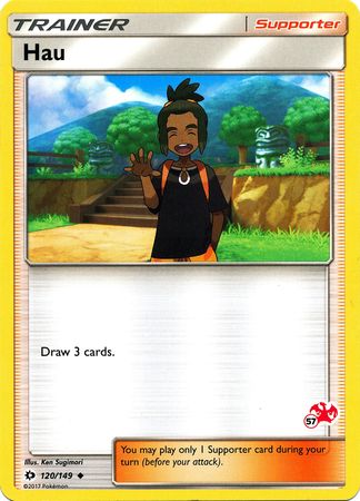 Hau (120/149) (Charizard Stamp #57) [Battle Academy 2020] | Anubis Games and Hobby