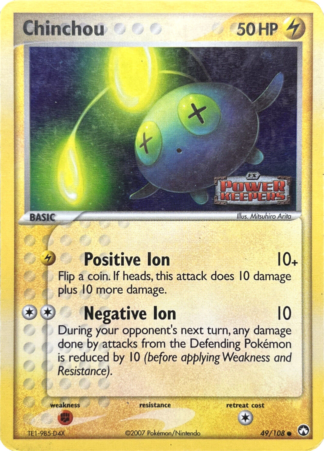 Chinchou (49/108) (Stamped) [EX: Power Keepers] | Anubis Games and Hobby