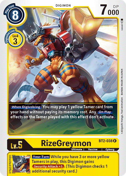 RizeGreymon [BT2-038] [Release Special Booster Ver.1.5] | Anubis Games and Hobby