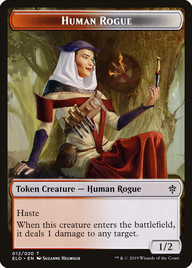 Human Rogue Token [Throne of Eldraine Tokens] | Anubis Games and Hobby