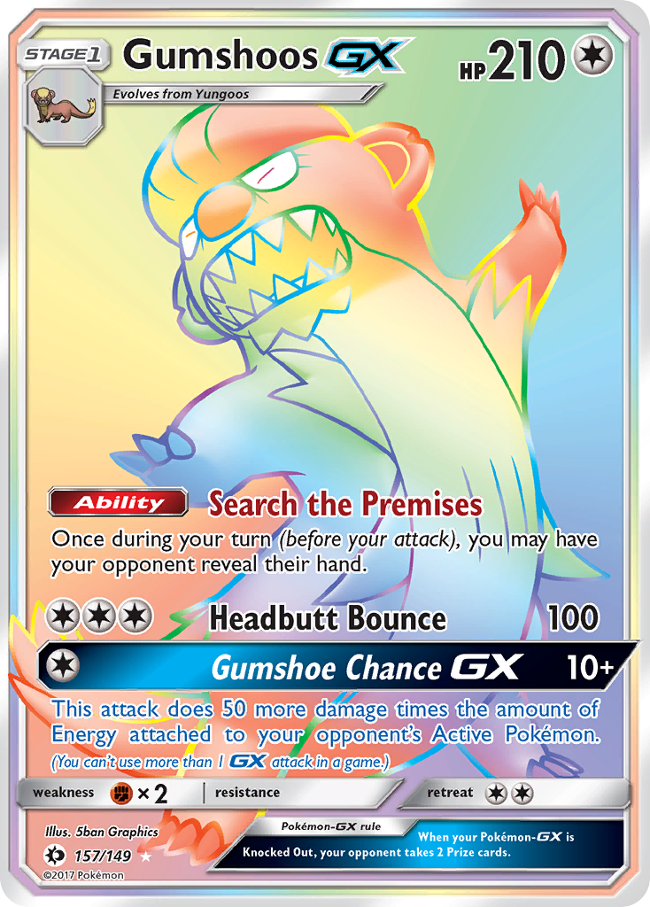 Gumshoos GX (157/149) [Sun & Moon: Base Set] | Anubis Games and Hobby