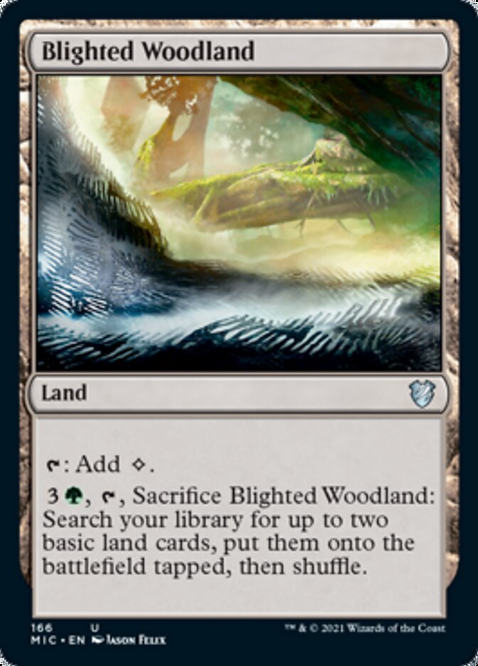 Blighted Woodland [Innistrad: Midnight Hunt Commander] | Anubis Games and Hobby