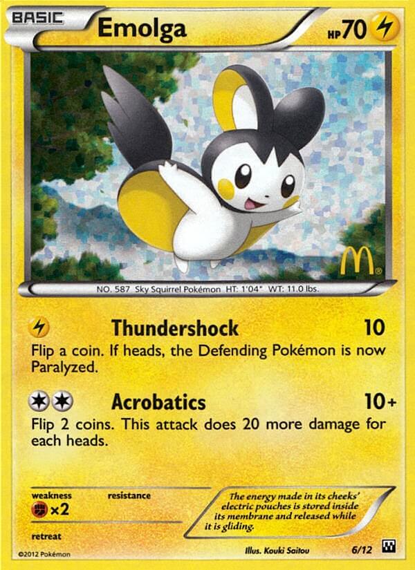 Emolga (6/12) [McDonald's Promos: 2012 Collection] | Anubis Games and Hobby