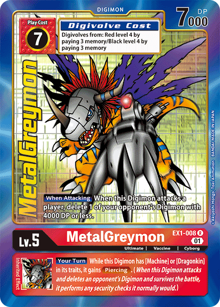 MetalGreymon [EX1-008] (Alternate Art) [Classic Collection] | Anubis Games and Hobby