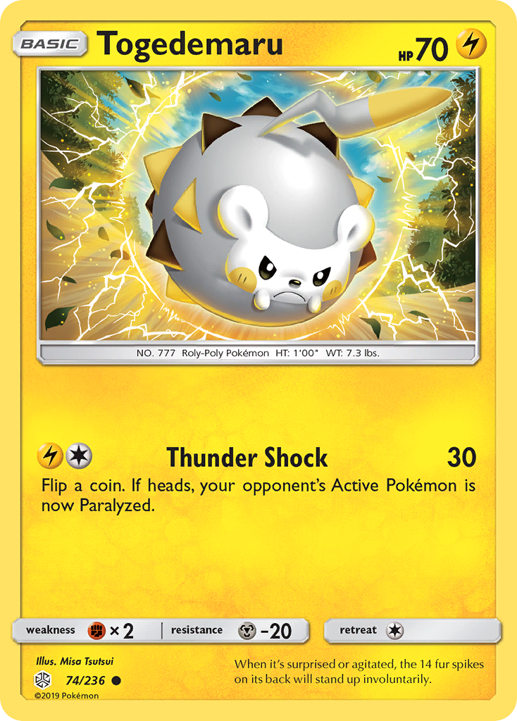 Togedemaru (74/236) [Sun & Moon: Cosmic Eclipse] | Anubis Games and Hobby